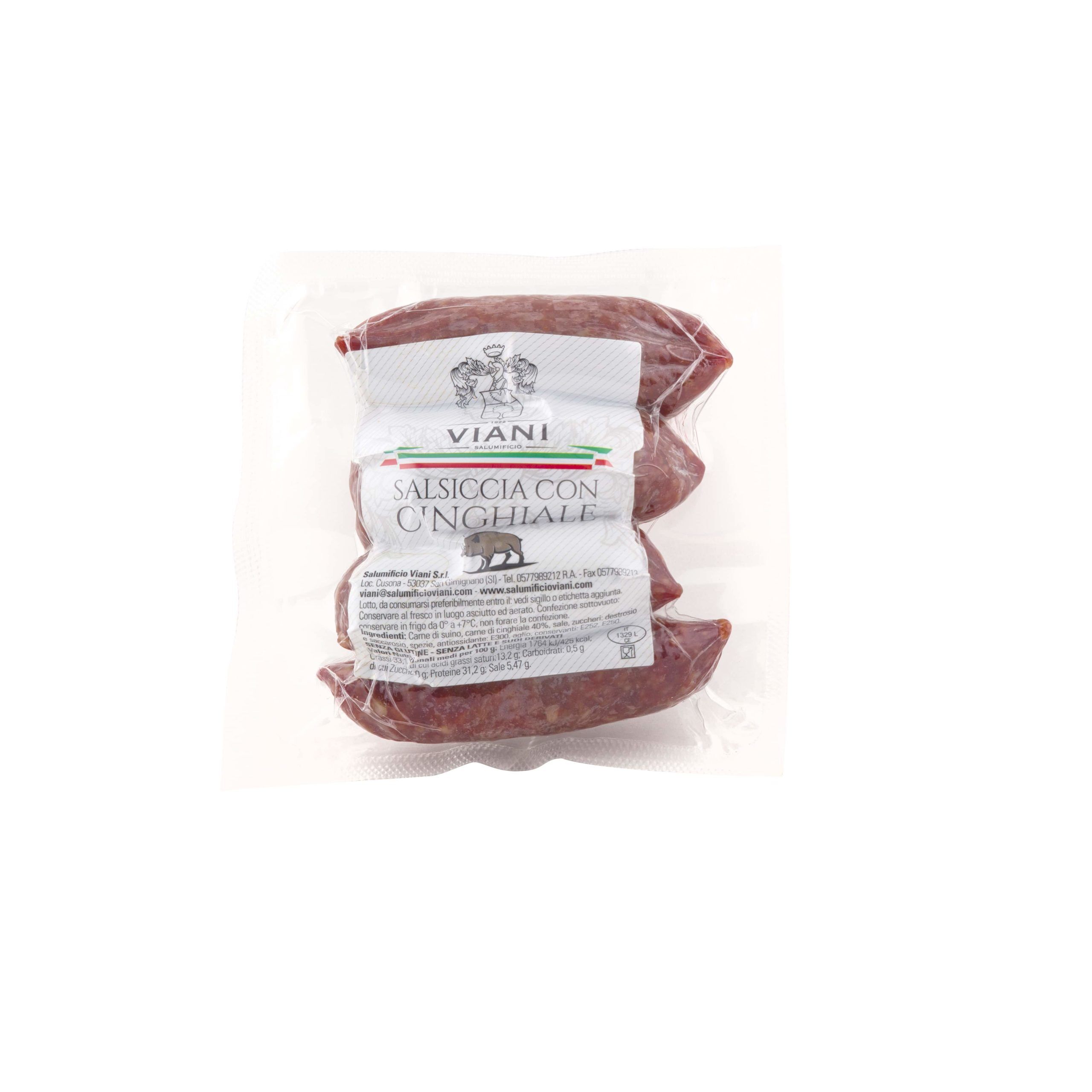 SALSICCIA CON CINGHIALE 170g Aprox VIANI