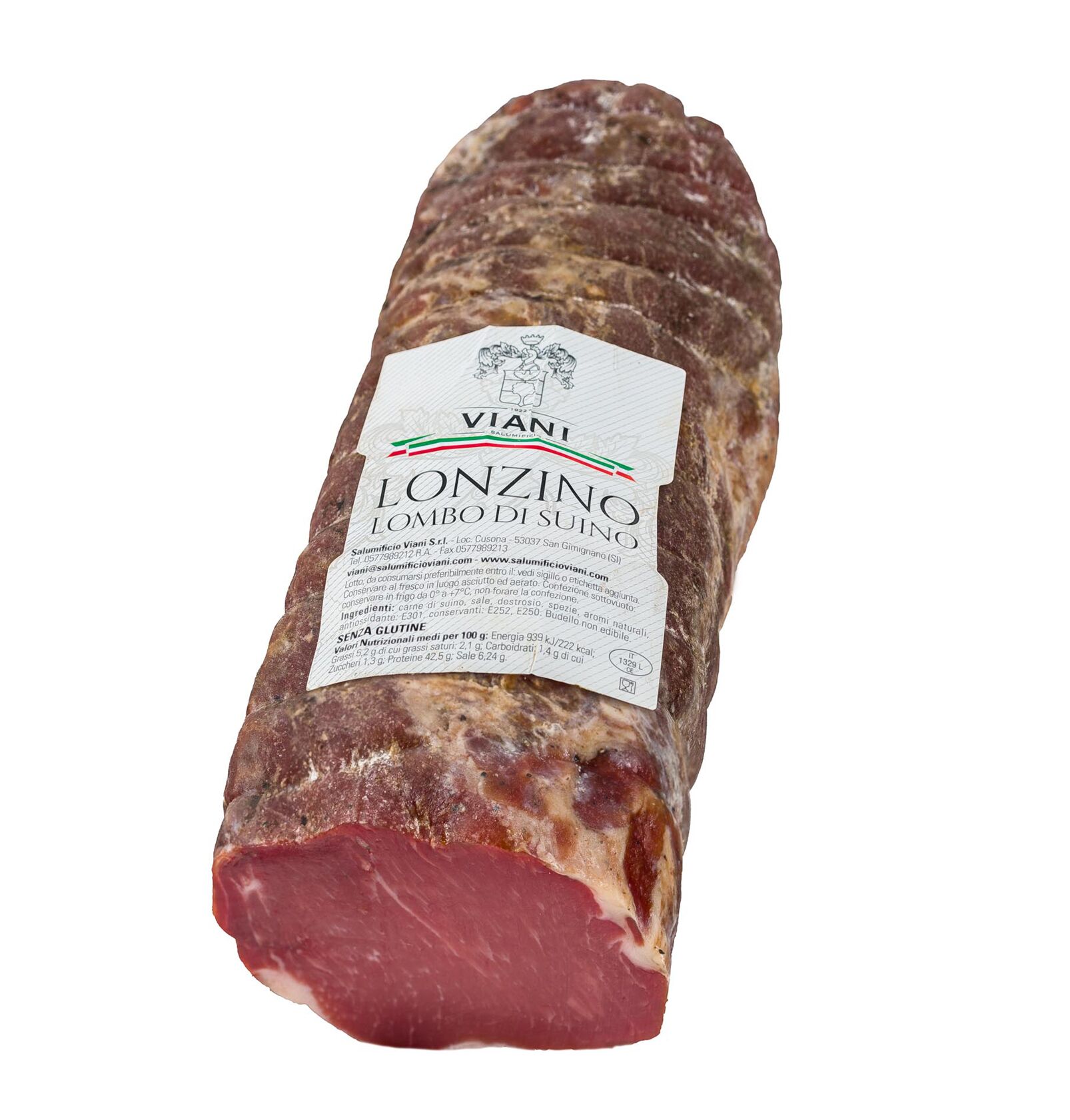 LONZINO LOMBO SUINO stagionato Trancio 500g Aprox VIANI