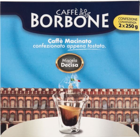 Caffè Macinato Deciso BORBONE 250gr x 2