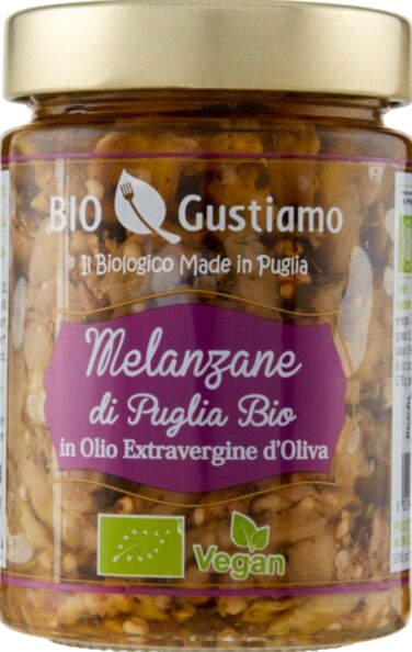 MELANZANE A FILETTI IN OLIO EXTRAVERGINE D'OLIVA 280 GR BIO GUSTIAMO