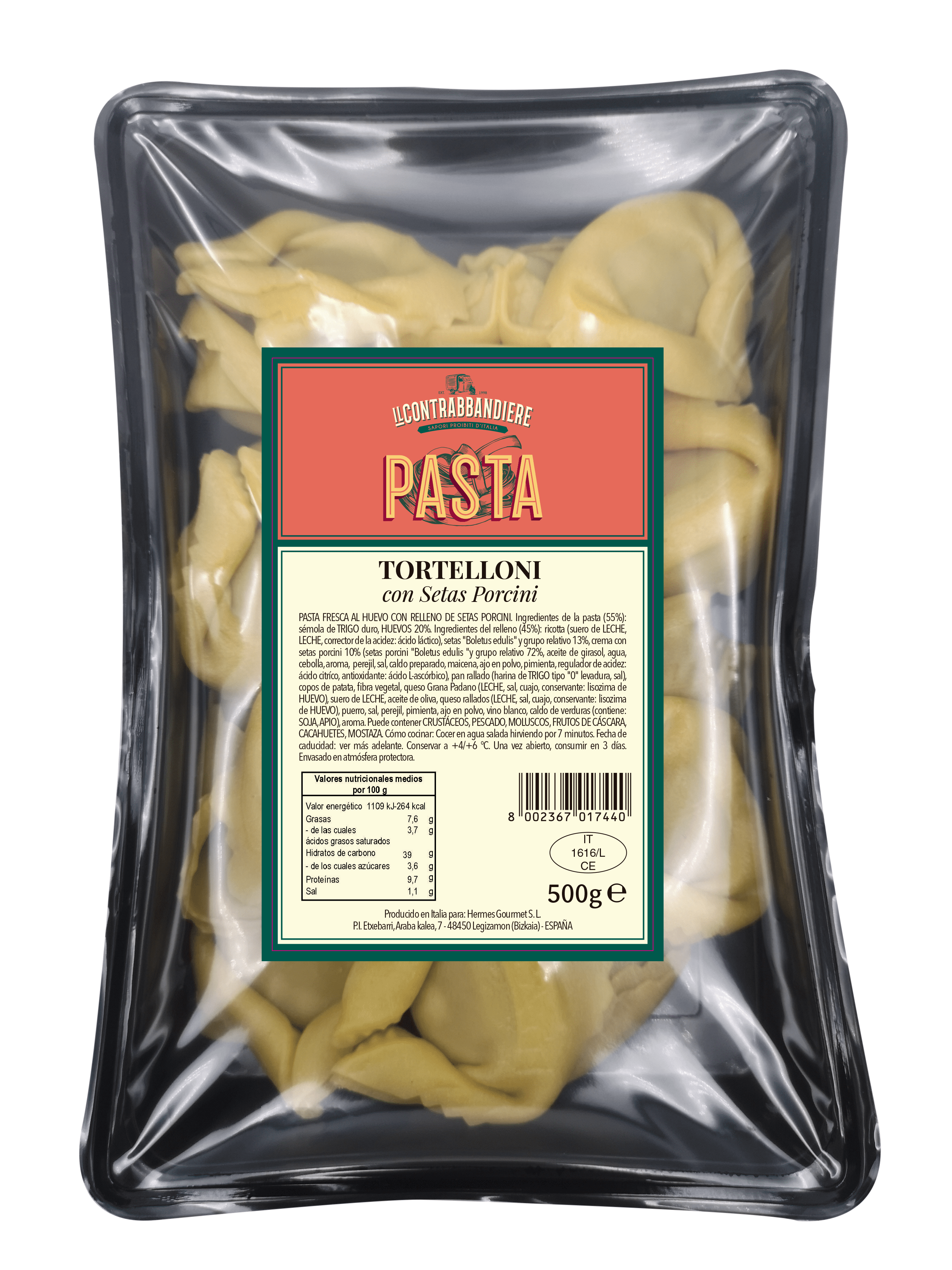 Tortelloni de Setas Porcini