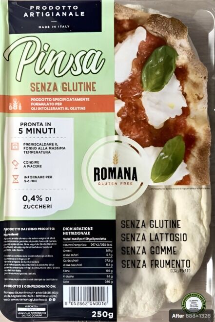 pinsa senza glutine