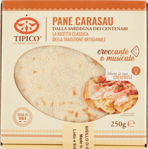 tipico pane carasau astuccio